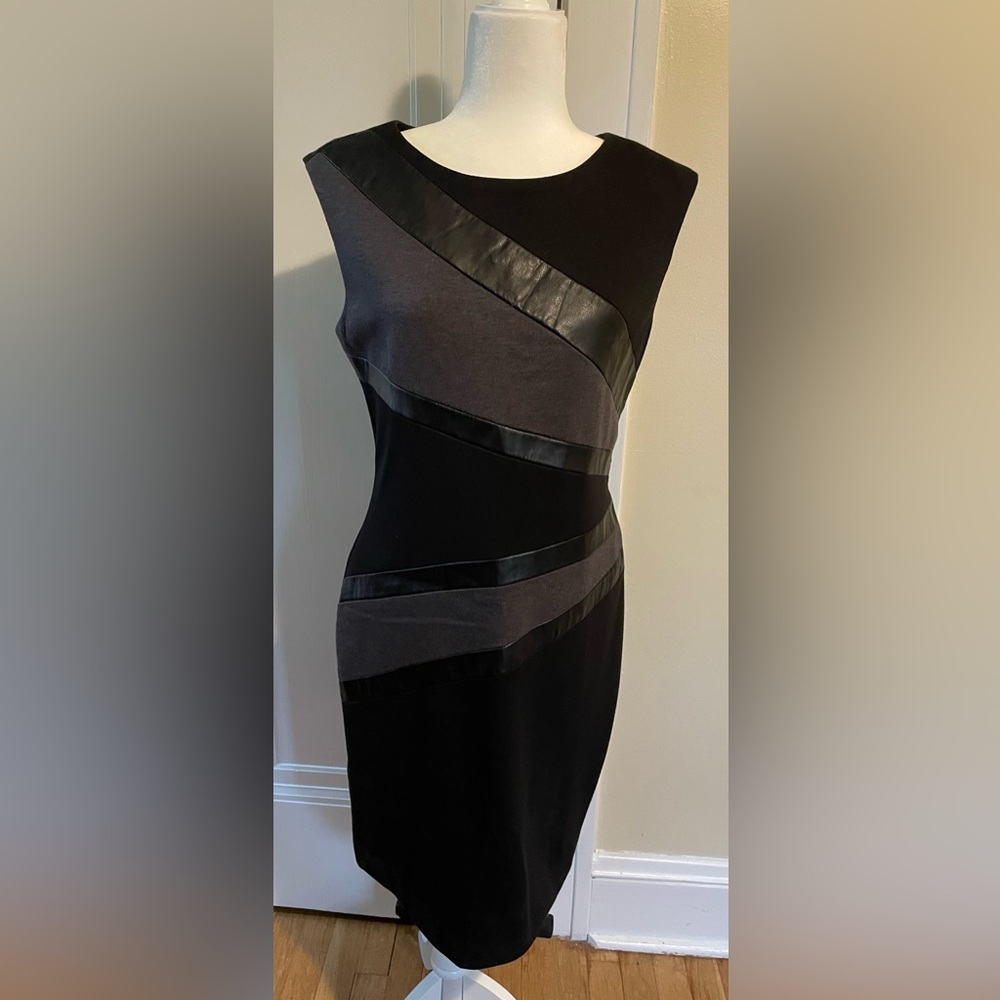 Calvin Klein Black and Gray Dress